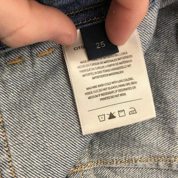 Citizens Of Humanity Jeans Womens 25 Blue Medium Wash Relaxed Cuffed Tapered - Picture 5 of 11